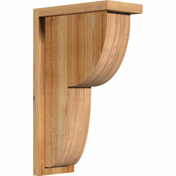 Ekena Millwork Crestline Rough Sawn Corbel w/Backplate, Western Red Cedar, 6"W x 12"D x 20"H COR06X12X20CRE01RWR - main